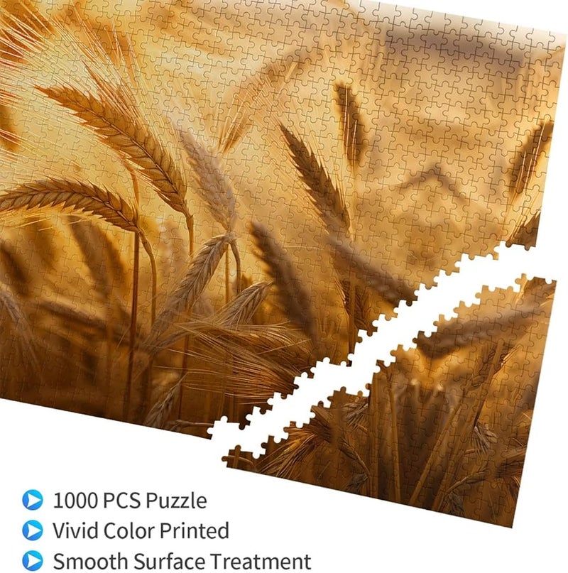 Phayah 1000 قطعة لغز القمح للبالغين ديكور المنزل 29.5 × 19.7 بوصة - Image 2